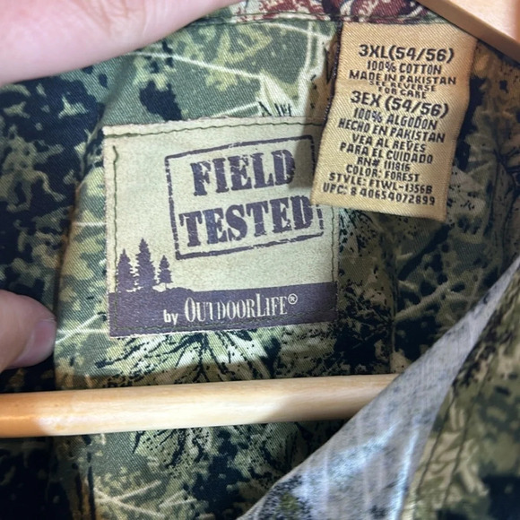 Field Tested Outdoor Life Camo Deer Hunting Long Sleeve Button Down Mens 3XL - Picture 3 of 8